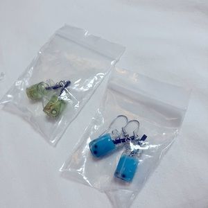 Boba tea earrings